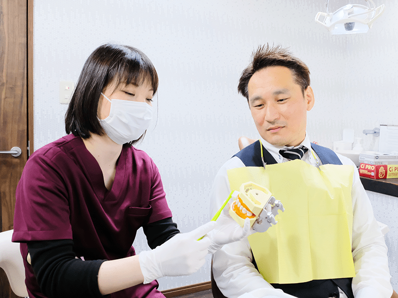 歯科衛生士と患者