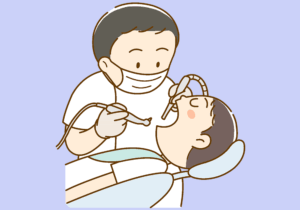 歯科治療を受ける男性